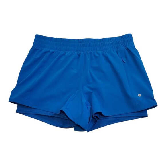 LAYER8 SZ XL Bright Blue Women's Circuit Short 2.0 Athletic Shorts w/Bike Liner - Picture 2 of 10